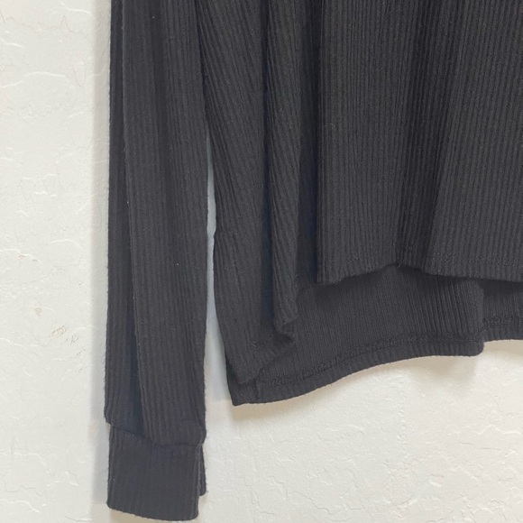 PST Los Angeles By Project Social T Black Ribbed Long Sleeve Hoodie … - Picture 6 of 9